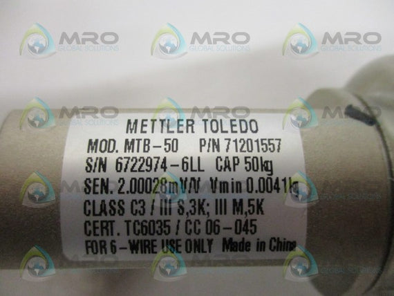 METTLER TOLEDO 71201557 LOAD CELL 50kg MTB-50 *NEW IN BOX*