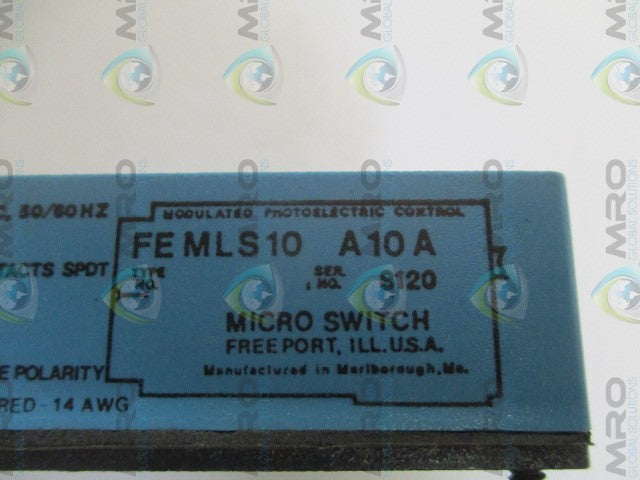 MICRO SWITCH FE-MLS10-A10A PHOTOELECTRIC SENSOR *USED*