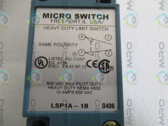 MICRO SWITCH LSP1A-1B LIMIT SWITCH (AS PICTURED) *NEW NO BOX*