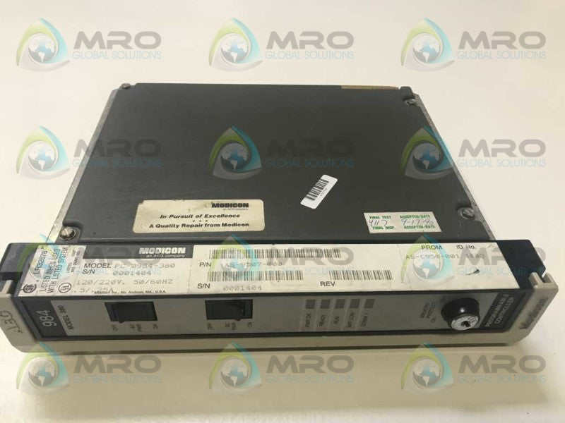 AEG MODICON PC-0984-380 AS-9507-000 CONTROLLER (REPAIRED)(NO KEY) *USED*