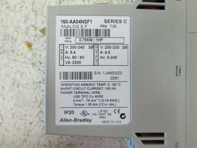 Allen Bradley 160AA04NSF1 NSFP * GENUINE * AB 160 AA04NSF1
