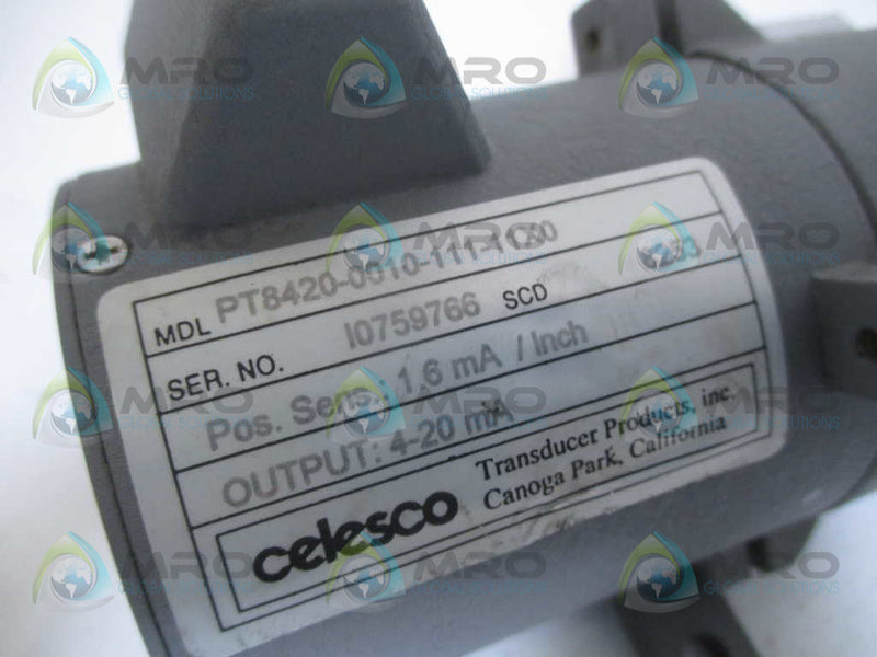 CELESCO PT8420-0010-111-11X0 CABLE EXTENSION TRANSDUCER *USED*