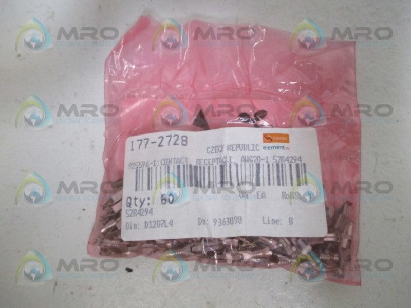 FARNELL 925596-1 CONTACT CLIPS (PKG OF 60) * NEW IN FACTORY BAG *