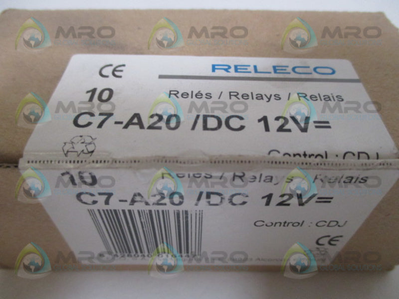 RELECO C7-A20 RELAY 12VDC (PKG. OF 10) * SEALED *