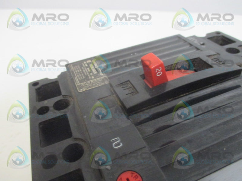 GENERAL ELECTRIC THED136020 CIRCUIT BREAKER 20A *USED*