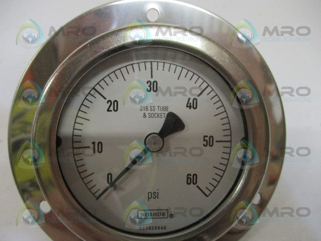 NOSHOK PRESSURE GAUGE 0-60 PSI *NEW NO BOX*