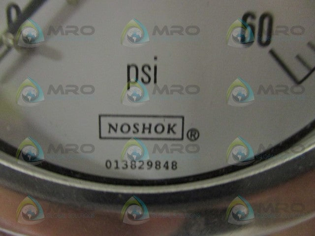 NOSHOK PRESSURE GAUGE 0-60 PSI *NEW NO BOX*