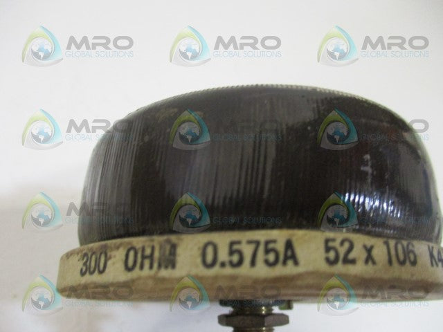 OHMITE K45517 52 x 106 RHEOSTAT 0.575A 300 OHM *USED*