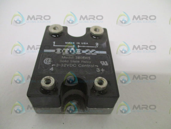 OPTO 22 380D45 SOLID STATE RELAY 3-32VDC *USED*