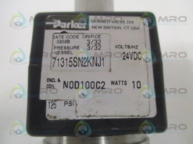 PARKER 71315SN2KNJ1N0D100C2 3-WAY SOLENOID VALVE *NEW NO BOX*
