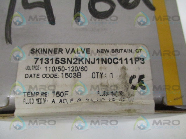 PARKER 71315SN2KNJ1N0C111P3 SOLENOID VALVE *FACTORY SEALED*