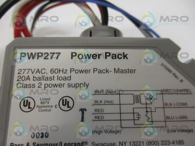 PASS & SEYMOUR PWP277 POWER PACK 277VAC *NEW IN BOX*