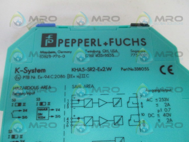 PEPPERL+FUCHS KHA5-SR2-Ex2.W INTRINSIC SAFETY SWITCH ISOLATOR *NEW IN BOX*