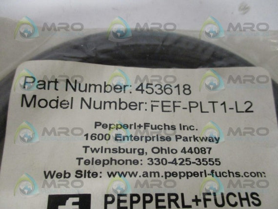 PEPPERL+FUCHS FEF-PLT1-L2 453618 FIBER OPTIC CABLE *NEW IN FACTORY BAG*