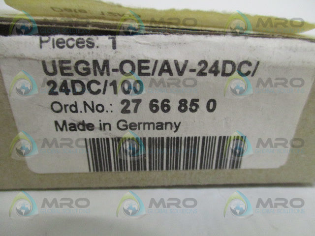 PHOENIX CONTACT UEGM-OE/AV-24DC/24DC/100 PULSE EXPANSION MODULE *NEW IN BOX*