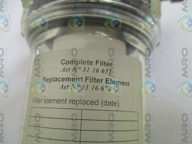 PIAB 3116651 VACUUM FILTER *NEW NO BOX*