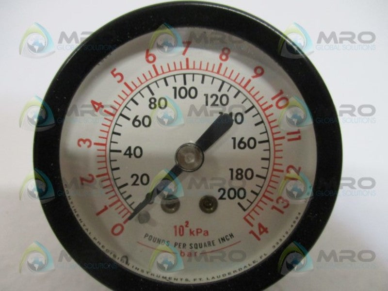 AMETEK 200BDD PRESSURE GAUGE 0-200 PSI *NEW IN BOX*