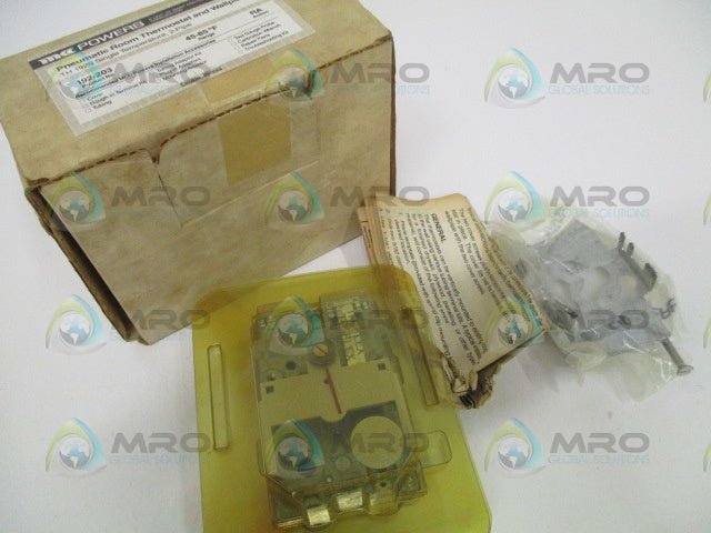 POWERS 192-203 PNEUMATIC ROOM THERMOSTAT AND WALLPLATE *NEW IN BOX*