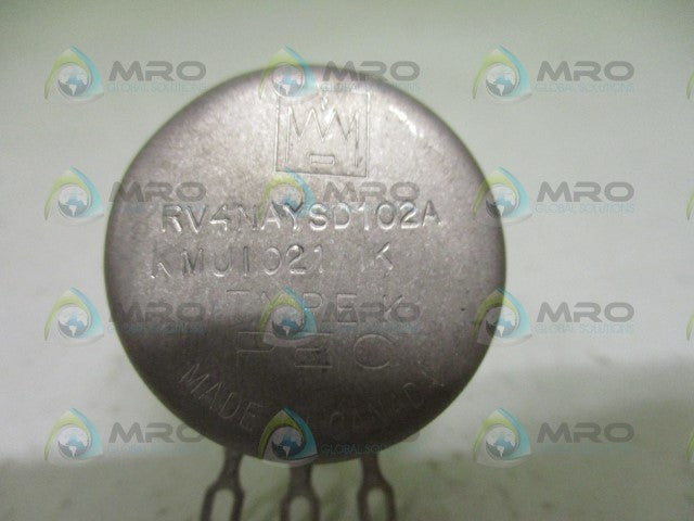 PRECISION ELECTRONICS KMU1021 RV4NAYSD102A POTENTIOMETER 1K OHMS *NEW IN BOX*