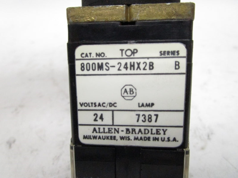 ALLEN BRADLEY 800MS-24HX2B SER. B 300VAC (AS PICTURED) NSNP