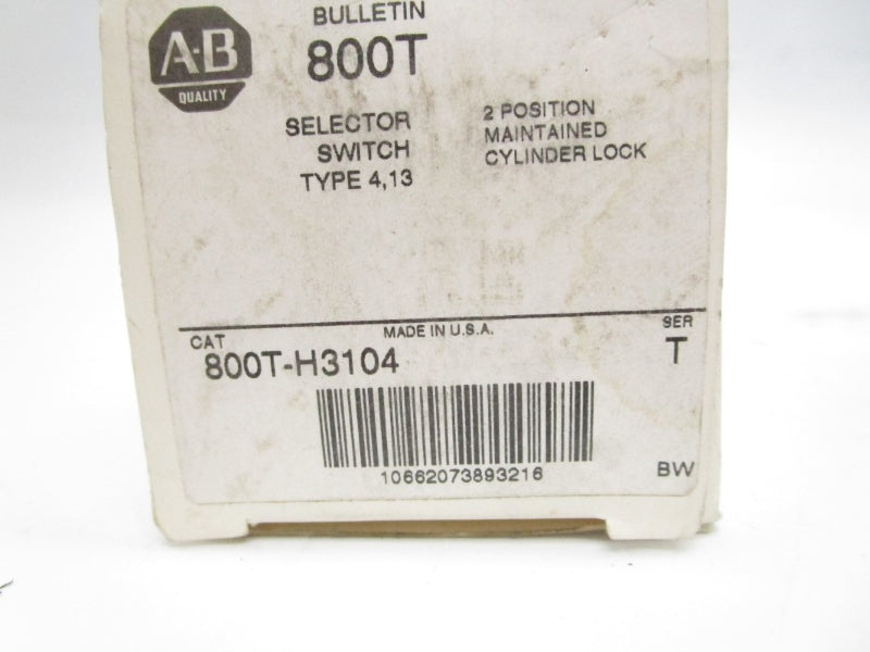 ALLEN BRADLEY 800T-H3104 SER. T (WH) NSMP