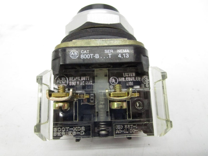 ALLEN BRADLEY 800T-B2D2 SER. T 600VAC (BK/YL) NSMP