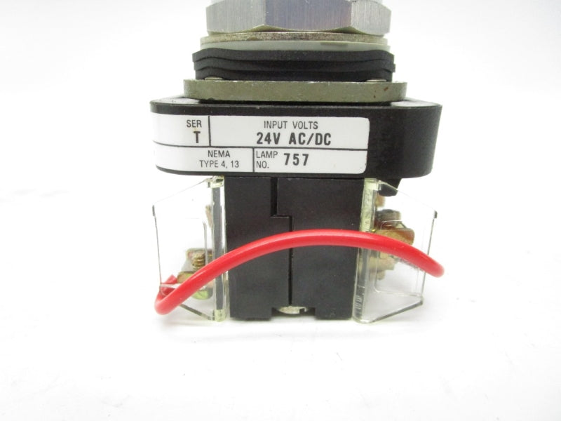 ALLEN BRADLEY 800T-QT24R SER. T 24VAC/DC (BK/YL) NSMP
