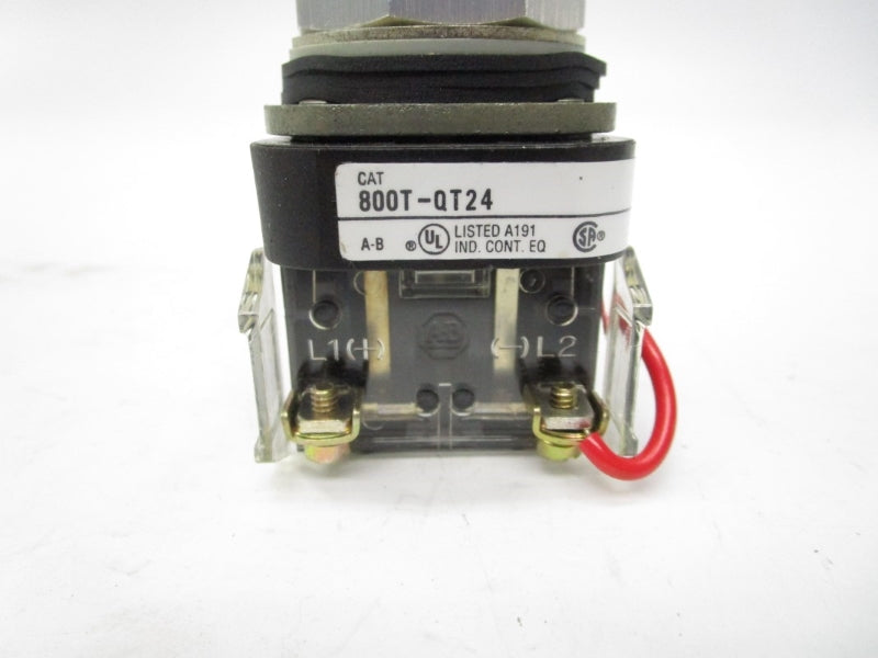 ALLEN BRADLEY 800T-QT24R SER. T 24VAC/DC (BK/YL) NSMP