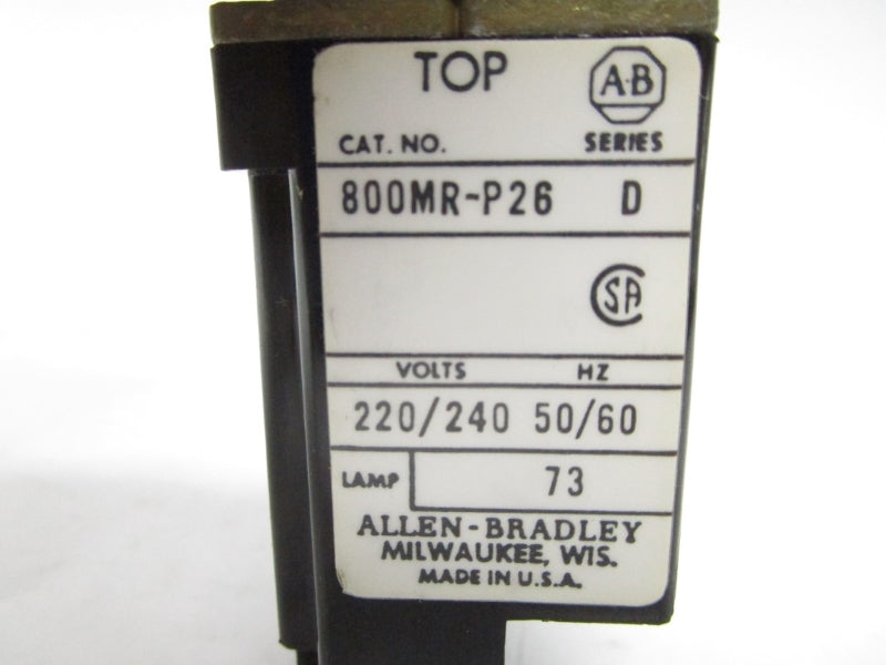 ALLEN BRADLEY 800MR-P26 SER. D 120-220V NSNP