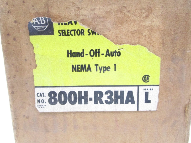 ALLEN BRADLEY 800H-R3HA SER. L (BR/YL) (AS PICTURED) NSMP