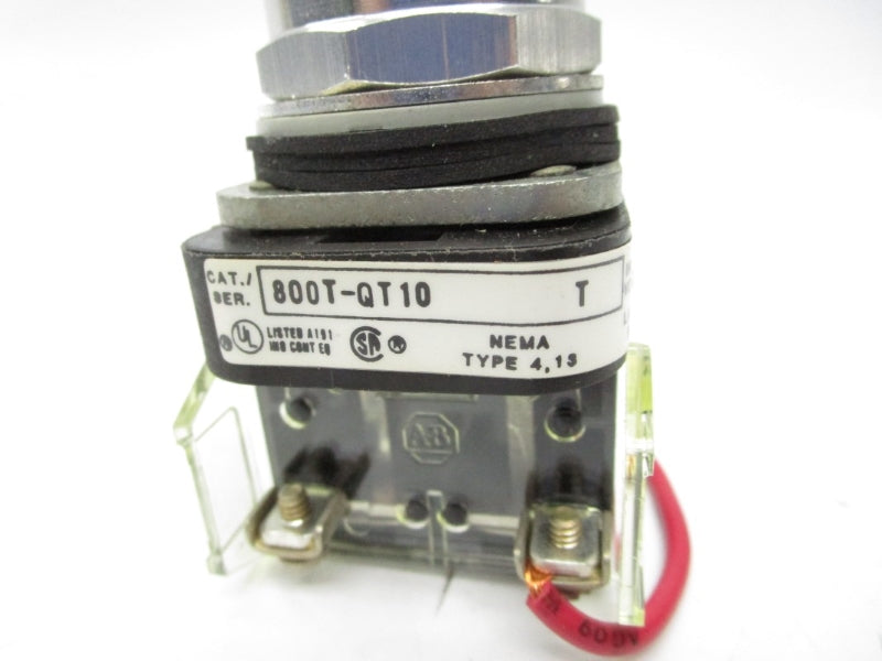 ALLEN BRADLEY 800T-QT10A SER. T 120VAC/DC NSNP