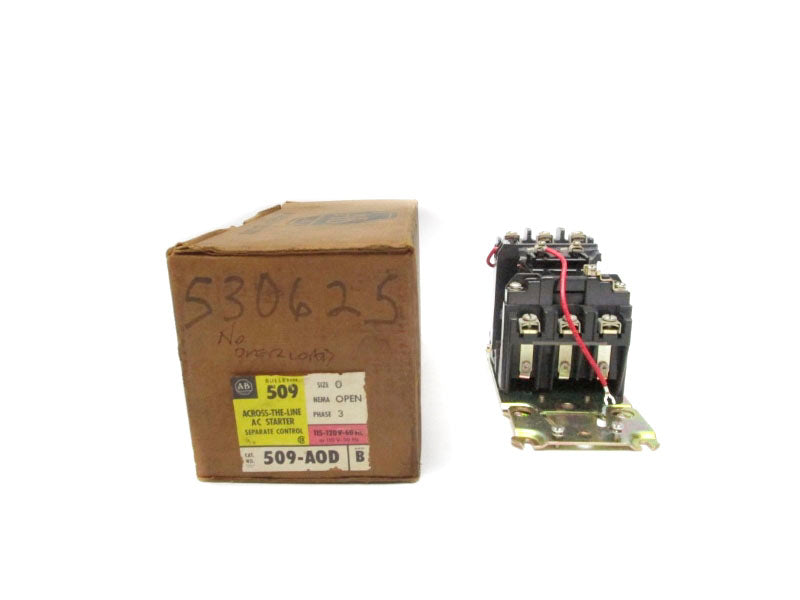 ALLEN BRADLEY 509-A0D SER. B 110-120VAC 18A (BR/YL) (AS PICTURED) NSMP
