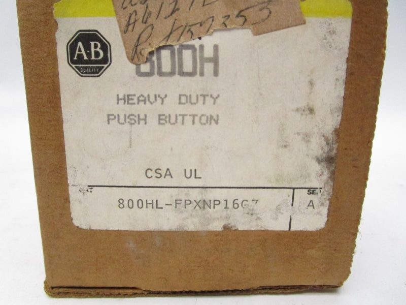ALLEN BRADLEY 800HL-FPXNP16G7 SER. A 120V (BR/YL) NSMP