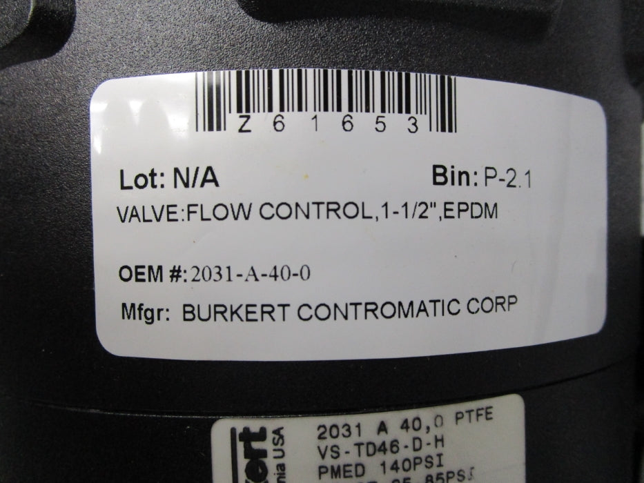 BURKERT VS-TD46-D-H 2031-A-40-0 NSMP