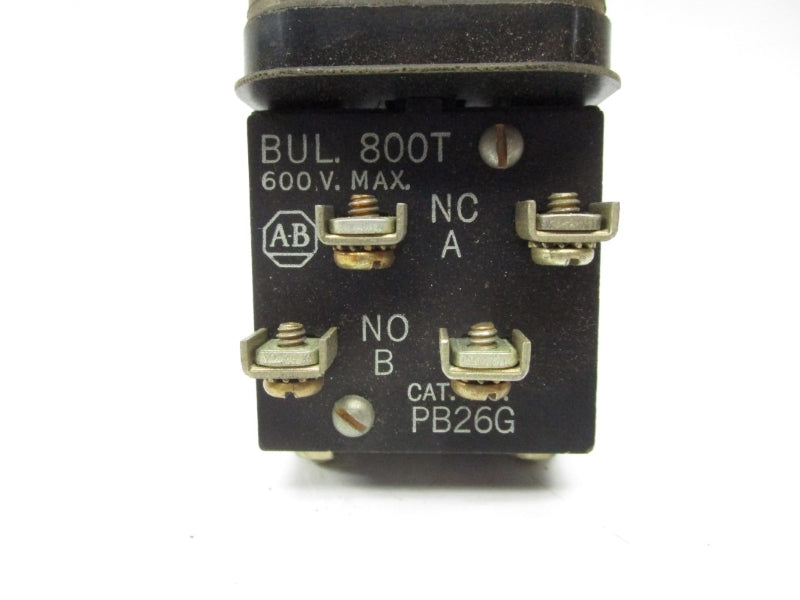 ALLEN BRADLEY 800T-PB26G 600VAC (NO LENS) NSNP