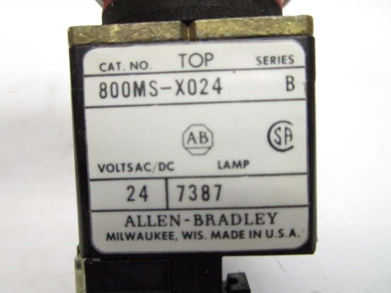 ALLEN BRADLEY 800MS-X024 SER. B 24VAC NSNP