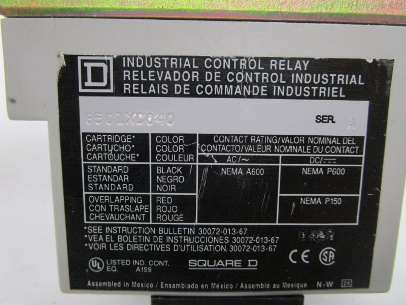 SQUARE D 8501XD040 24V NSNP