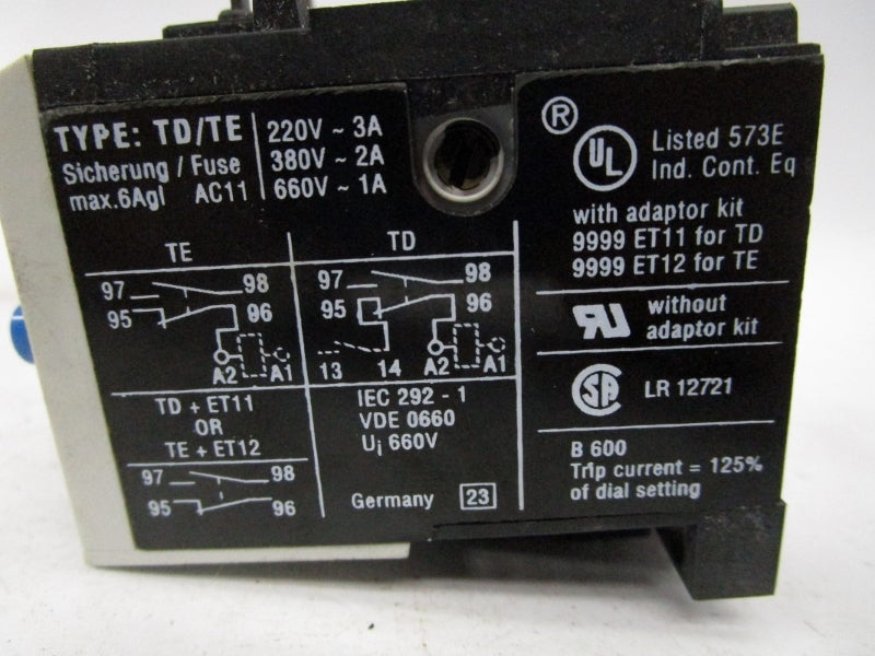 SQUARE D 9065TD2.6 660V 2.6-3.7A UNMP