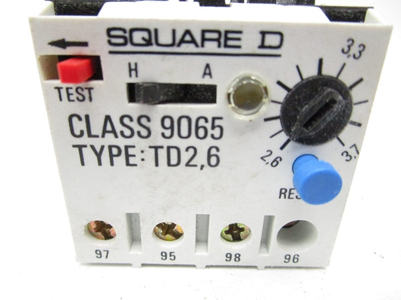 SQUARE D 9065TD2.6 660V 2.6-3.7A UNMP
