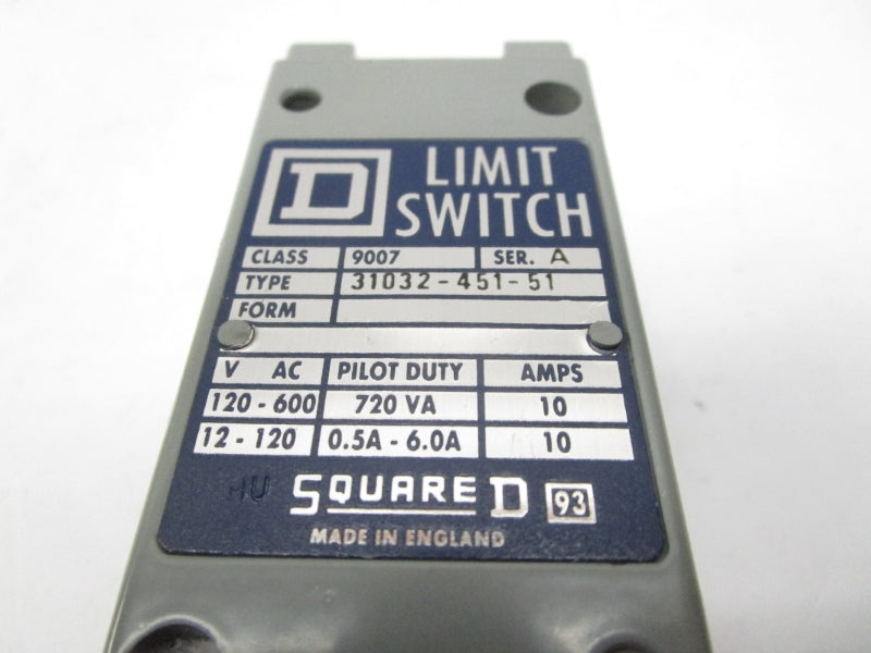 SQUARE D 900731032-451-51 SER. A 600VAC 10A NSMP