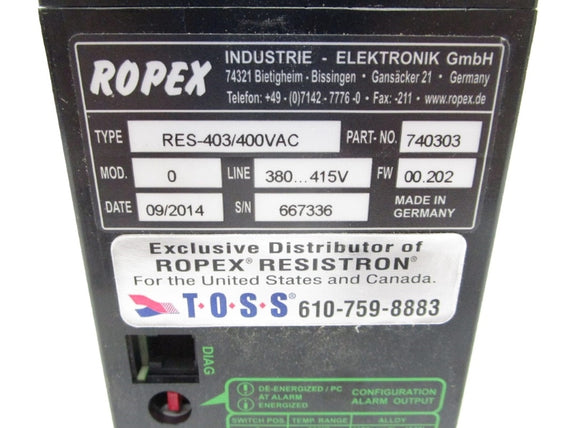 ROPEX 740303 RES-403/400VAC 380-415V F/W 00.202 NSMP