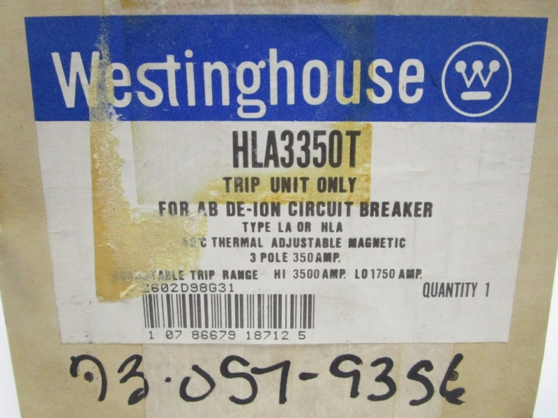 WESTINGHOUSE HLA3350T 350A NSMP