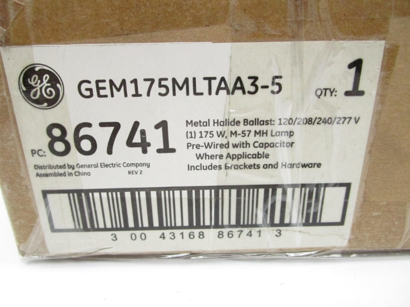 GENERAL ELECTRIC GEM175MLTAA3-5 277V 1.9A (AS PICTURED) NSMP