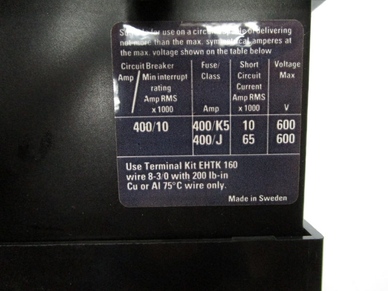 ASEA CONTROL EH160C 600VAC 300A NSNP