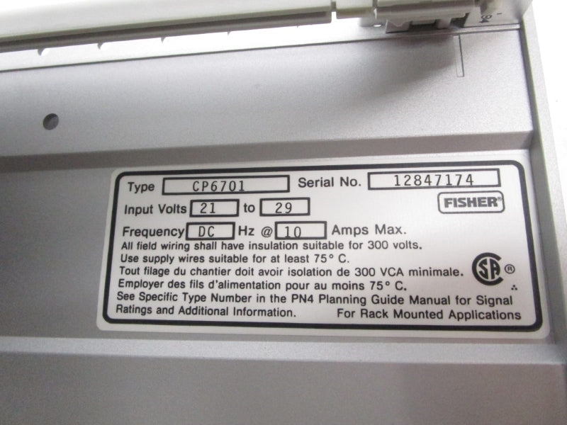 FISHER CP6701 21-29VDC NSNP
