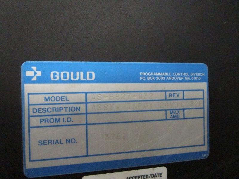GOULD AS-B827-032 24VDC UNMP