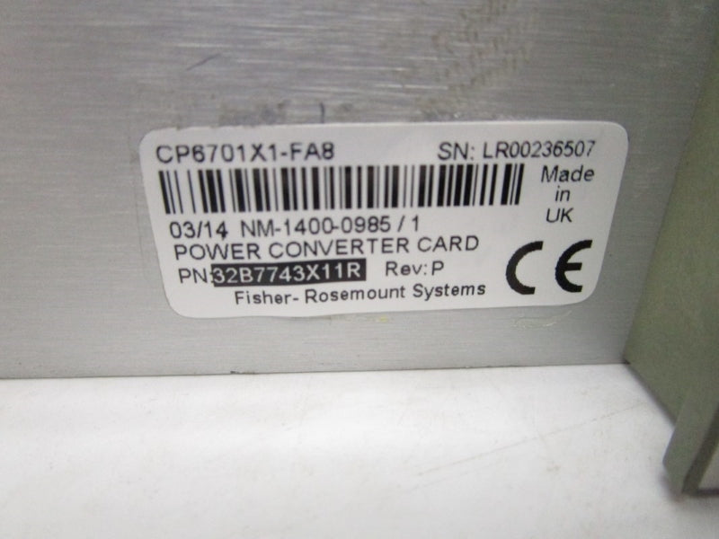 EMERSON CP6701X1-FA8 32B7743X11R REV. P NSMP
