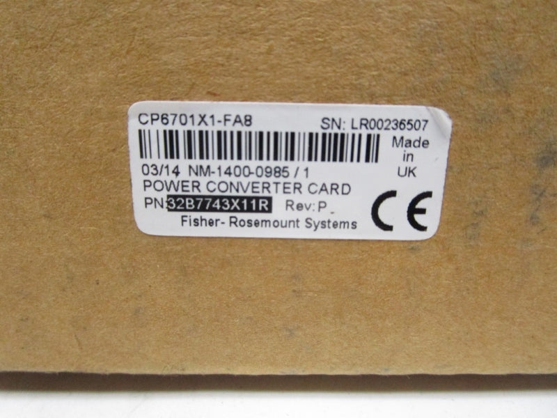 EMERSON CP6701X1-FA8 32B7743X11R REV. P NSMP