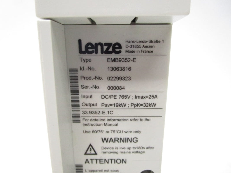 LENZE EMB9352-E 13063816 765V 24A NSMP