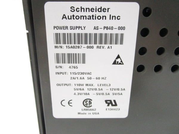 SCHNEIDER AUTOMATION AS-P840-000 115-230VAC 2A UNMP